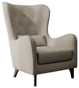Kreslo Calimero I  (sivobéžová + wenge). Akcia -20%. Vlastná spoľahlivá doprava až k Vám domov. 1099346