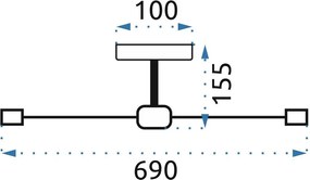Toolight - Lampa spider-6 APP501-6C, čierna-zlatá, OSW-01100