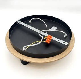 Stropné svietidlo DUSTY 3xE27/15W/230V pr. 34 cm dub/čierna