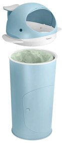 Svetlomodrý plastový odpadkový kôš na plienky 25 l Whale – Kindsgut