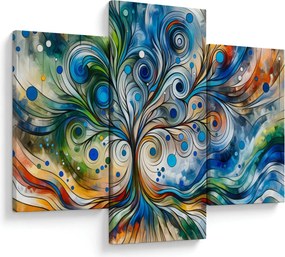 Obraz – Farebný energetický strom (90x60 cm)