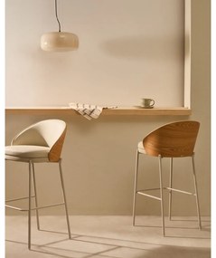 Béžová/vo svetloprírodnej farbe barová stolička (výška sedadla 65 cm) Eamy – Kave Home