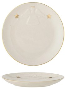 Bloomingville Kameninový tanier Starry White 16 cm