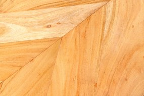 Konferenčný stolík ADLON, sada 2 kusov, akáciové drevo, prírodné a mramorové, biele