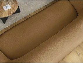 Pohovka z textílie buklé v horčicovej farbe 193 cm Elina – Bobochic Paris