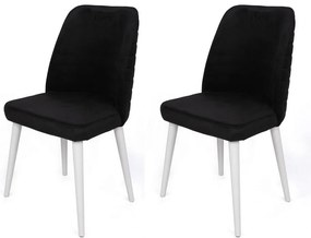Súprava jedálenských stoličiek Tutku Black and White, 2 ks