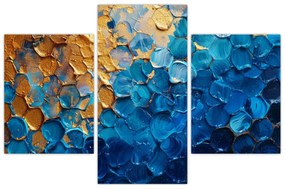 Obraz - Modrozlatá maľba (90x60 cm)