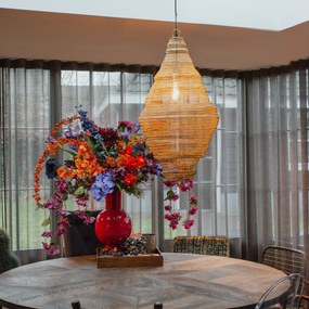 Orientálne závesné svietidlo zlaté 90 cm - Nidum