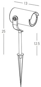 Zambelis E285 - LED Vonkajšia lampa LED/12W/230V IP65 antracit