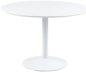 Biely okrúhly jedálenský stôl Actona Ibiza, ⌀ 110 cm