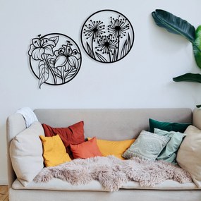 Nástěnná kovová dekorace Mucbir černá