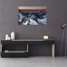 Obraz - Východ slnka v horách (90x60 cm)