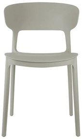 Sivá plastová jedálenská stolička Fain – Leitmotiv
