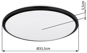 Globo 41569-18B - LED Stropné svietidlo XANDER LED/18W/230V 3000K pr. 35 cm čierna