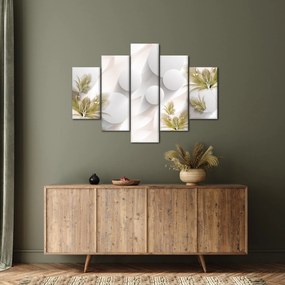 Obraz - 3D kruhy s kvetinami (150x105 cm)