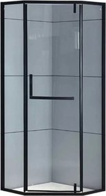 BPS-koupelny Päťuholníkový sprchovací kút HYD-PK4026B 90x90 čierna/transparent - bez vaničky