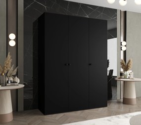 Šatníková skriňa 150 cm Parna 1 (čierna + čierna). Akcia -20%. Vlastná spoľahlivá doprava až k Vám domov. 1125871