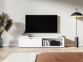TV stolík/skrinka Kompe (biela). Vlastná spoľahlivá doprava až k Vám domov. 1091810