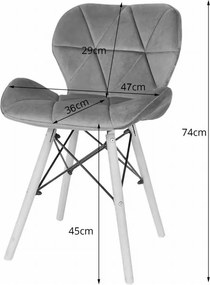 Jedálenská zostava TODI 80cm okrúhly stolový set biely a 2 stoličky LAGO sivé + 2 stoličky LAGO sivé  ZADARMO