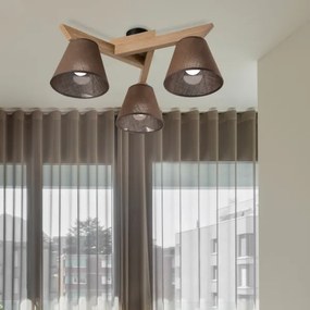 Brilagi - LED  Prisadený luster ANTHONY 3xE14/40W/230V dub/hnedá