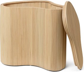 Ferm Living Ratanový stolík Isola s úložným priestorom