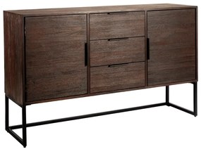 Hnedá nízka komoda z tíkového dreva 135x82 cm Webster – White Label