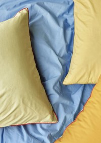 Hübsch Bavlnené obliečky Aki Blue/Yellow 140 x 200 cm
