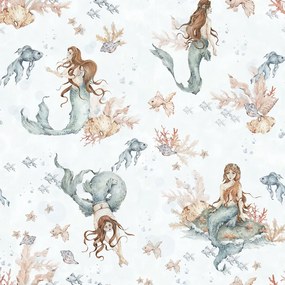 DEKORNIK Mermaids In Waves Light - Tapeta