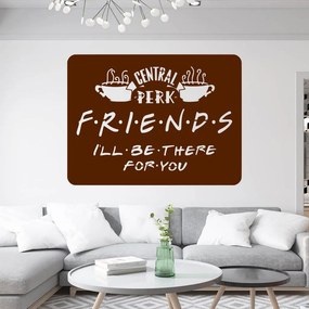 Veselá Stena Samolepka Priatelia Friends Farba: hnědá, Veľkosť: 100 x 75 cm