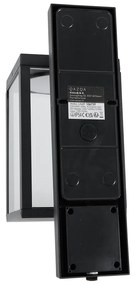 Vonkajšia nástenná lampa čierna vrátane LED a senzoru súmraku - Ferdinand