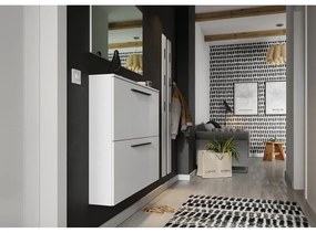 Biela závesná výklopná skrinka na topánky Utah - Germania