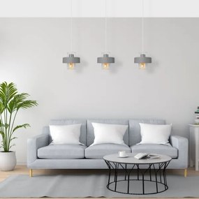 Luster na lanku VOLTA 3xE27/15W/230V šedá