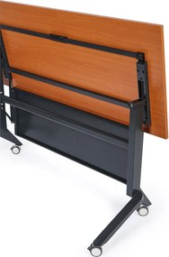 Mobilný stôl PRIMO MOVE, 140x60 cm, čierna podnož, breza