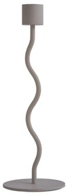 COOEE Design Kovový svietnik Curved Taupe 23 cm