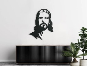 drevko Drevená nálepka na stenu Ježiš Rozmer obrazu: 44,5 x 35,5 cm, Farba dekorácie: Čierna