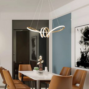 Toolight Toolight, LED závesné osvetlenie 120cm, 48W, 3000K, LHJ036-CP, zlatá, OSW-50016