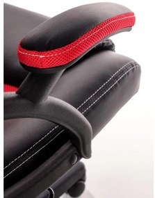 Kancelárska stolička KENU čierna/červená