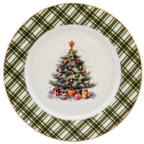 Altom Porcelánový dezertný tanier Christmas Tree 20 cm