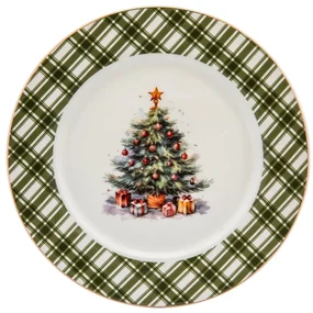 Altom Porcelánový dezertný tanier Christmas Tree 20 cm