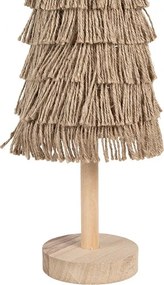 Dekorace vánoční stromek s jutovým provázkem - Ø 14*42 cm