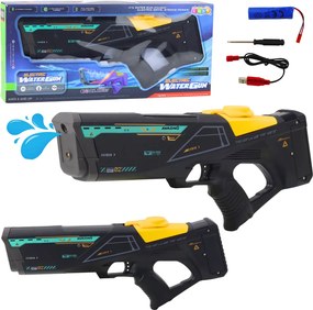 LEAN Toys Elektrická vodná pištoľ 550 ml Dosah 10 m Čierna