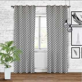 Sivé závesy s jemným ornamentom a funkciou BlackOut Šírka: 140 cm | Dĺžka: 250 cm
