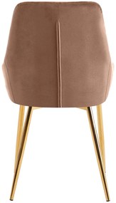 Sada 2 ks jedálenskej stoličky Elmira zamat - hnedá