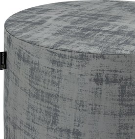 Taburetka valec, tvrdá farba produktu sivá látka lesklá, zamatová