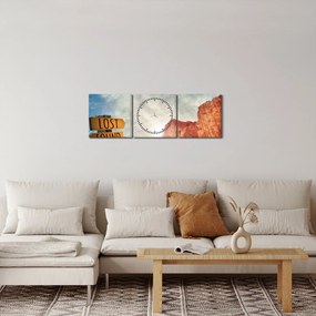 Obraz ukazovateľa s nápisom (s hodinami) (90x30 cm)