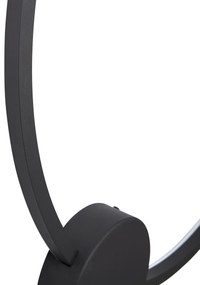 Dizajnové nástenné svietidlo čierne 67 cm vrátane LED 3-krokového stmievania - Anello