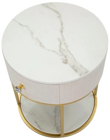 Béžový nočný stolík Montpellier - Mauro Ferretti