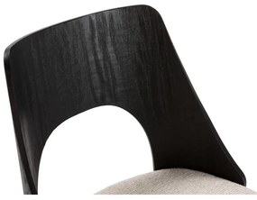 Čierne/krémovobiele čalúnené jedálenské stoličky v súprave 2 ks Gilda – MOME