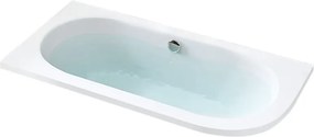 BPS-koupelny Akrylátová asymetrická vaňa na vstavanie HYD-EBI160L-VEST 160x75 cm ĽAVÁ, biela