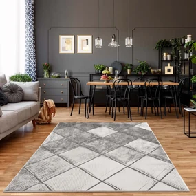 Dekorstudio Moderný koberec NOA - vzor 9313 sivý Rozmer koberca: 80x300cm